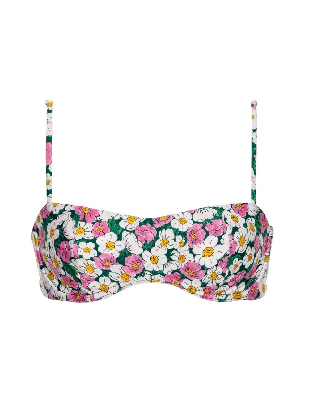 Agua Bendita Margery Bikini Top Nopal Floral Underwire Size Small NWT